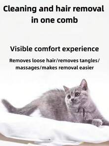 مشط قطط وكلاب من الفولاذ المقاوم للصدأ، مناسب للكلاب والقطط - تنظيف فعال، يزيل الشعر والأوساخ والبراغيث بلطف