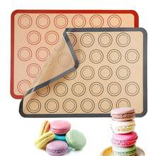 1/2pcs 16.5*11.6 Inch Non-Stick Silicone Baking Mat, Reusable High Temperature Resistant Baking Tray Liner For Macarons, Cookies, Pastries, Dough Kneading Mat Baking Tool - Multicolor - View 10