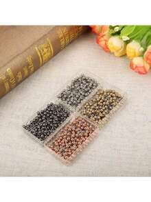 Estilo800 Unids Cuatro Colores Ronda Perla Cabeza Alfileres Costura Costura Pin Herramienta de Marcado Fijo Pasadores Acolchados Rectos con Caja Transparente Alfileres de CosturaVersión mejorada - 1 - Ver 3