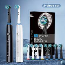 New Model Rotating Round-Head Electric Toothbrush - Fully Automatic, Waterproof, Soft-Bristled, Smart Magnetic Suspension, Home-Use Toothbrush, USB Rechargeable