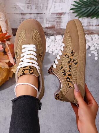 Women's Fashion Versatile Soft Bottom Non-Slip Sneakers, Comfortable Breathable Low-Top Lace-Up Casual Shoes, Suitable For All Seasons