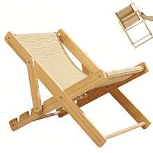 Cat Lounger, 2 In 1 Foldable Cat Sisal Chair For Indoor And Outdoor, 4 Position Adjustable Hammock, Beach Chair, Pet Sisal Mattress, Removable Blanket, Wear Resistant Won't Lose Crumbs, Suitable For Small And Medium Cats - 彩色 - 查看 15