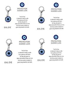 Móc khóa hình mắt quỷ unisex - Bùa may mắn, Thiệp nhắn nhủ độc đáo, Thích hợp cho sinh nhật, đám cưới, Ngày Valentine, lễ tốt nghiệp, trường học, phụ kiện xe hơi, Dây đeo kiểu Gothic Y2K dễ thương, Phụ kiện túi xách - Nhiều màu - Xem 15