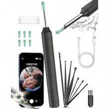 GSYY Wires Scope With 1080P FHD Resolun And LED Ligs For Ear  Removal Mini Sual Ear Inecn Camera With 3mm Silicone Ear Pick For Adul Pe W Connectity For Real-Time Mon And Recording In He Or Veterinary Use - Beige - View 1