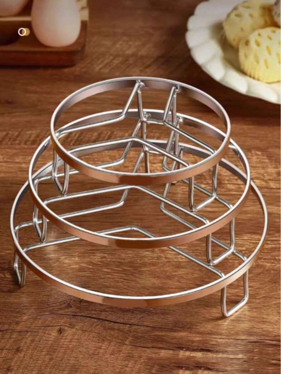 Multifunctional Kitchen Storage Rack, Thick Stainless Steel Steamer Rack, Household Steamer Bun Rack, 3-Leg Pot Rack, Countertop Pot Rack, Heat-Resistant Pot Rack - Multicolor - View 1