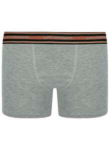 Cueca Boxer Infantil Lupo Algodão Kids Menino - Cinza Mescla - Visão 1