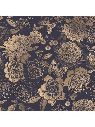 Roll Of Golden Flower Self Adhesive Wallpaper Printing Vinyl That Is Peeled Off Contact Paper Living Room Bedroom Dining Background Wand Home ation Stickers Mural Cabinet Desktop Furniture Renovation Pvc Easy To Install 45cm 500/300/100cm 45CM*500/300/100CM view 8