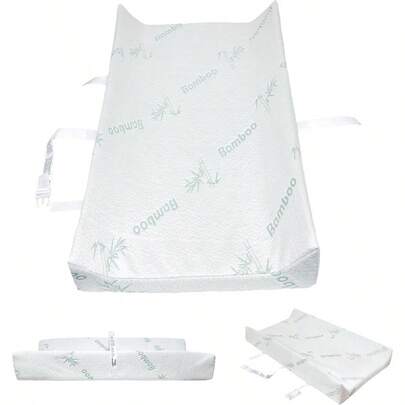 Fond + Found Waterproof Changing Pad Washable Bamboo Cover Contour Diaper Changing Pad For Baby Changing Table Pad Dresser Top Hypoallergenic Cover
