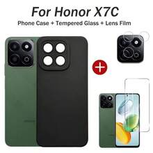 Ốp lưng 3 trong 1 chống sốc cho điện thoại Honor X6C, Honor X6B X7C X8C, kính cường lực + miếng dán bảo vệ + miếng dán màn hình, phụ kiện bảo vệ màn hình thiết yếu, thích hợp sử dụng hàng ngày, văn phòng, nhà. Bảo vệ màn hình điện thoại, phụ kiện điện thoại, chống thấm nước, chống rơi vỡ và chống trầy xước. - màu đen - Xem 3