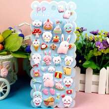 新款可爱屁股减压贴纸，卡通动物贴纸，如熊和兔子，适合儿童，学前奖励贴纸 - 彩色 - 查看 10