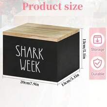 Women's Menstrual Period Essential Storage Box, Wooden Bathroom Storage Bin With Lid,  Design, Soft Wood Material, Durable, Black, Not Washable, Suitable For Women's Hygiene Products - 黑色 - 查看 5