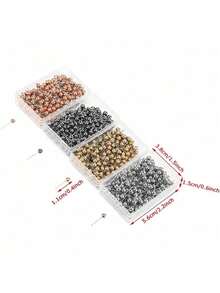 Estilo800 Unids Cuatro Colores Ronda Perla Cabeza Alfileres Costura Costura Pin Herramienta de Marcado Fijo Pasadores Acolchados Rectos con Caja Transparente Alfileres de CosturaVersión mejorada - 1 - Ver 4