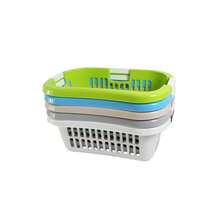 Nice Life Plastic Laundry Basket 63cm, Large Ventilated Clothes Hamper With Handles For Home Bathroom