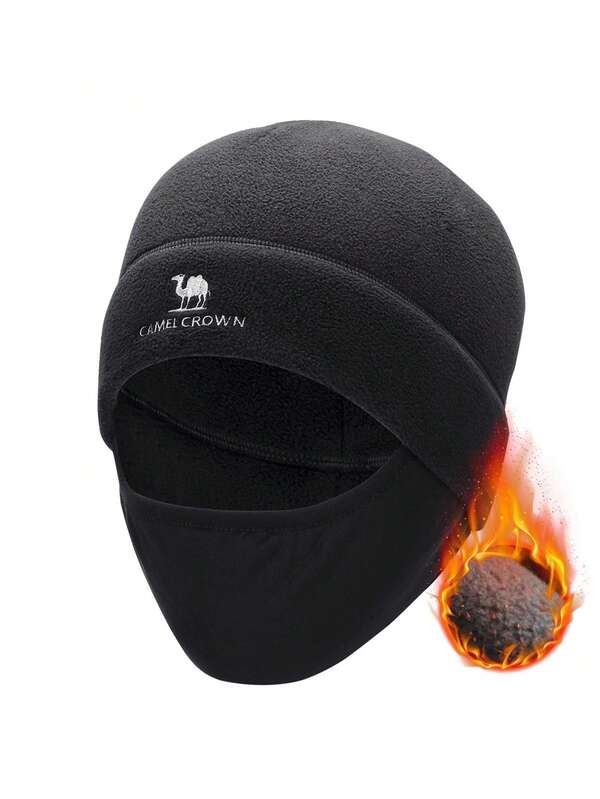 CAMEL CROWN قبعة صوفية للأنشطة الخارجية في فصل الخريف والشتاء، سميكة ودافئة ومقاومة للرياح، مناسبة لمحيط رأس كبير