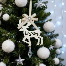 Christmas tree snowman/snowflakes/bells/reindeer/stars/Christmas tree hanging decorations - Amarillo - Ver 3
