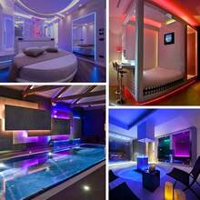 RGB LED Strip Light, With 44key Remote Control, Can Adjust Color And Brightness, The Length Can Be Cut, Very Easy To Install, LED Lights Suitable For Home Interior Decoration, Festival Atmosphere Light, Party Atmosphere Light, Fun Light Wall Decor Halloween Decor Gift - Multicolor - View 5