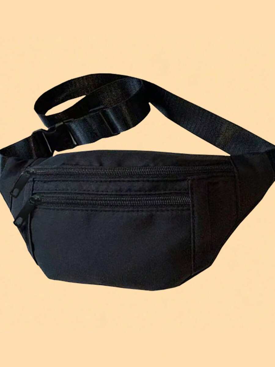 Lightweight Canvas Small Bag, Women's Summer New Minimalist Shoulder Backpack, Men's Sports Chest Bag, Casual Crossbody Bag Belt Bag - Multicolor - View 1