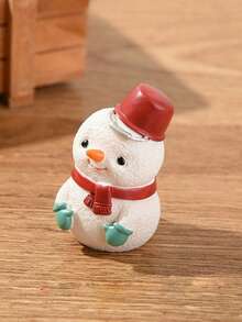 1pc Cute Santa Claus & Christmas Tree Decor, Miniature Landscape Ornament, Delicate Desktop Or Outdoor Decoration