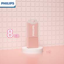 PHILIPS 飞利浦U盘，多种颜色可选，包括蓝色、绿色、粉色、黑色和白色，搭配马卡龙色同色保护套，有效保护U盘，美观实用。同时，即插即用，方便您随时随地工作和存储照片。 - 粉色 - 查看 7