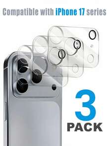 Bộ 3 miếng dán bảo vệ ống kính camera tương thích với iPhone 17, 17 Air, 17 Pro Max, kính cường lực HD 9H, tương thích với iPhone 17, 16, 15, 14, 13, 12, 11. Miếng dán bảo vệ ống kính camera 3D, chống trầy xước, dễ dàng lắp đặt. Thích hợp sử dụng hàng ngày, tại văn phòng, nhà. Ốp bảo vệ camera chống nước, chống sốc, chống rơi vỡ và chống trầy xước. - Trong sáng - Xem 15