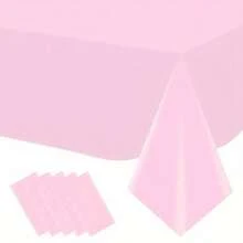 5/8pcs- Plastic Tablecloths For Rectangle Tables, Light Green Disposable Tablecloth, Waterproof Sage Green Table Cover For Birthday Bridal Wedding Baby Shower Party Decorations - Multicolor - View 17