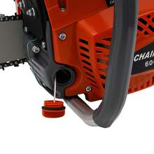 TFCFL Handheld Cordless Petrol Chain Saw,  Gas Powered Chainsaw, 60cc Gasoline Chainsaw Power Head For Garden Pruning, Forest Logging, Chopping Wood, Bamboo Harvesting, Timber Making, Ice Cutting, Tree Pruning, Clearing Land, Preparing Firewood Or Cleaning Up, Outdoor Wood Cutting - 橘色 - 查看 8