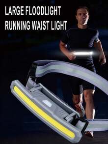 1个XPE+COB双LED灯珠腰灯，Type-C充电，广角泛光照明，180°旋转调节，3档亮度，防水，适用于夜间骑行、徒步、露营、日常携带 - 1pc - 查看 9