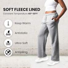 3 Pack Women's Wide Leg Sweatpants Workout And Yoga (Plus Sizes Available) ZQZF - Taupe / Abu-abu Muda / Abu-abu Sedang - View 8