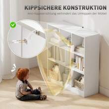 HOMCOM Vertical Shelving Unit, 8 Shelves, 97.5 X 30 X 100 Cm