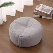 Round Meditation Cushion Yoga Mat - Made Of Polypropylene And Canvas, Comfortable And Soft, Suitable For Meditation And Yoga Practice, Multipurpose Tatami Mat, Can Be Used For Zen - Gray Single Pack, Also Available In Blue And Green - Multicolor - View 9
