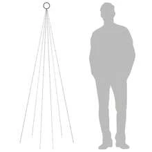 Christmas Tree On Flagpole Blue 108 LEDs 180 Cm - Blue - View 10
