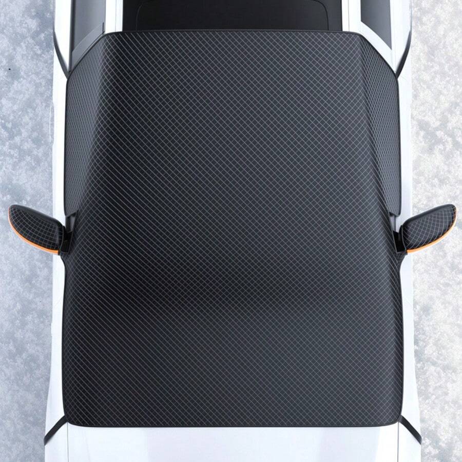 Winter Car Anti-Snow Protector! Thick Anti-Freeze Magnetic Front Windshield Cover, Easily Withstand Ice, Snow And Frost, Let Your Car Start And Go Immediately - Black - View 1