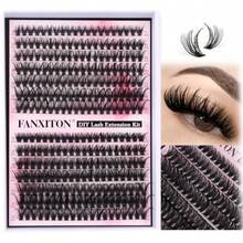 GSYY Cluster Lashes 280 Pcs Lash Clusters D Volume Eyelashes Extensions 9-16 Mm Mix 40D+50D Indidual Lashes Thin Band Eyelashes Cluster For DIY Lash Extension Beginners Applican In Beauty Salon And He Use With High  Look And Ea Applican - L - View 1