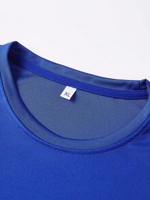 Men's Gradient Long Sleeve Sports T-Shirt, Gym Running Training Athletic Top, Autumn/Winter