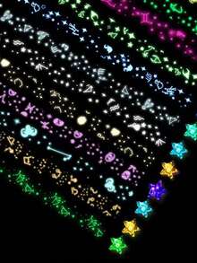 1 Pack (210 Sheets) Glow-In-The-Dark Star Origami Paper - Double-Sided Colorful Starry Sky Design, Craft For Kids, Art Set, Party Supplies, Christmas Gift (Requires Lighting To Glow In The Dark) - Multicolor - View 2
