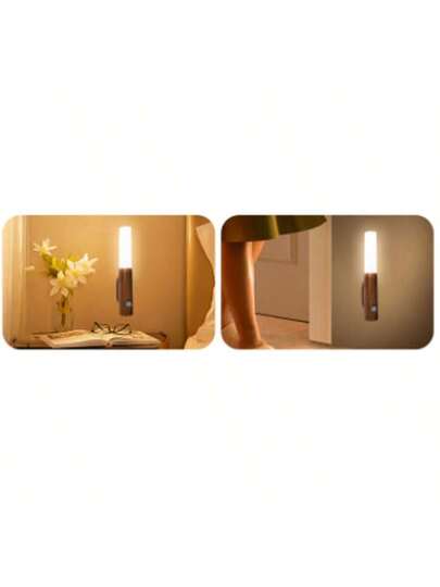 New Magnetic Rechargeable Wand Light, Motion Sensor Night Charging Bedside Lamp, Slimme Human Body Induction Self Adhesive Hill Atmosphere Lamp Bedroom, Indoor, Outdoor, Balcony, Staircase view 5