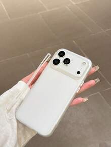 1pc Matte Ultra-Thin Phone Protective Case, Skin-Friendly Touch, Independent Buttons, Sensitive, Comes With 1pc Silicone Phone Lanyard, Compatible With IPhone 17 Pro Max, 16 Pro, 15 Pro Max, 14 Pro Max, 13, 12 Pro Max, 11 - Clear - View 5