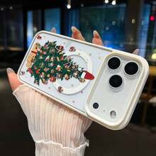 Funda para teléfono 17 Pro Fundas protectoras adecuadas para 17 Pro, 16, 16E, 15 Plus, 14, 13, 12, 11, XS, XR y X con diseño de dibujos animados festivos. Compatible con, a prueba de golpes, resistente a los arañazos, no propenso a amarillear, apariencia colorida y elegante. - Blanco - Ver 6