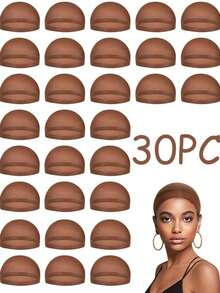 女士假发帽套装 - 蕾丝前假发帽，透气网布，适合日常佩戴和作为圣诞礼物 - 彩色 - 查看 8