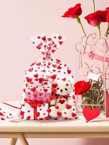 10/30个装心形透明铝箔礼品袋，塑料礼品包装袋，礼品包装袋，收纳袋，新娘送礼会装饰，婚礼装饰，婚礼派对用品，订婚仪式，婚礼回礼，派对回礼袋 - 彩色 - 查看 12