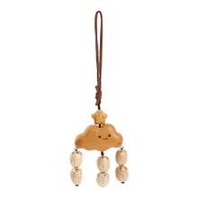 1件木珠挂饰，手工天然材质编织包包挂件，创意手工天然钥匙链吊坠，适合日常佩戴