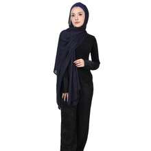 Modal Cotton Hijab Scarf For Women With Undercap Set,DarkBlue - Darkblue - View 5