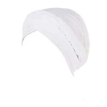 Cancer Chemo Beanies Bandana Headwrap Cap Satin Bonnet Head Scarf Hijab Braid Silky Turban Hats For Women,White - White - 查看 1