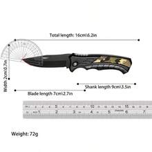 1/2 Pcs Customized Pocket Knife, Folding Knife, Suitable For Picnic, Outdoor, Camping, Home Use, Can Cut Fruits, Open Packages, Ideal Father's Day Gift For Dad, Valentine's Day Gift For Boyfriend Or Husband, Multi-Functional Pocket Knife, Tools - One Size - View 7