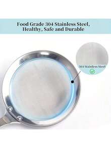 3pcs Stainless Steel Skimmer Set - 200μm Fine Mesh Strainer, Ergonomic Handle, Efficient For Removing Oil And Food Residue. Practical Space-Saving Kitchen Accessory, Essential Cooking Tool For Home Chefs And Cooking Enthusiasts. - Multicolor - View 11