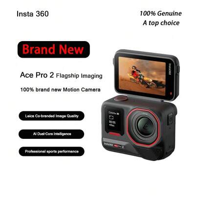 Insta360 Ace Pro Action Camera, 8K Image Quality, Smart Image Stabilization, Ideal For Motorcycle Riding, Underwater Diving And Vlogging, Pocket-Sized Camera