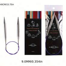 40cm Stainless Steel Knitting Needle Set, Knitting Tools For Sweaters, Practical Knitting Accessories With Storage Bag, Metal Handicraft Supplies For Knitting And Crocheting, Knitting Needles And Accessories - Multicolor - View 23