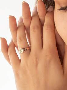 1pc Customized Ring, Laser Engraved Name, Personalized Initial Ring, Monogram Letter Ring, Single Letter Ring, Gift For Her, Personalized Jewelry