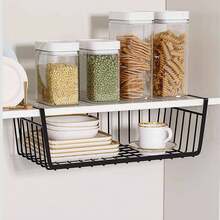 1pc Storage Rack, Household Kitchen Storage Hanging Basket, No-Installation Dorm Desk Storage Organizer, Multi-Layer Shelving Rack, Kitchen Supplies, Bathroom Supplies, Power Cord Storage Rack, Office Supplies Organizer Basket - Multicolor - View 6