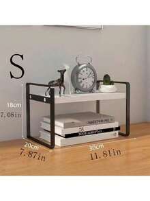 1个木质金属多层桌面收纳架，学生/办公电脑桌储物架 - 彩色 - 查看 9